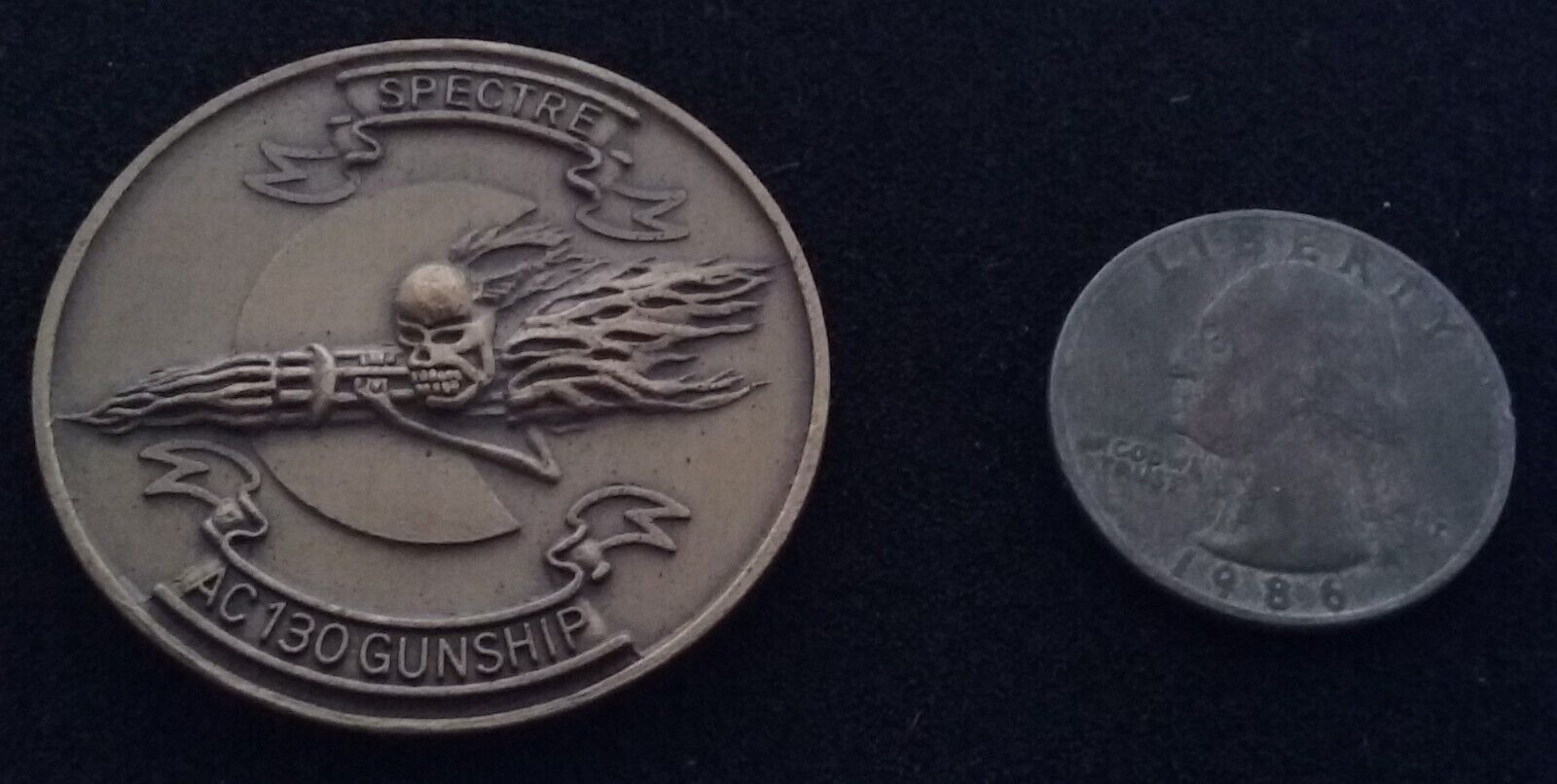 VINTAGE Ghost Rider US Spectre AC-130 Gunship Special Operations Challenge Coin