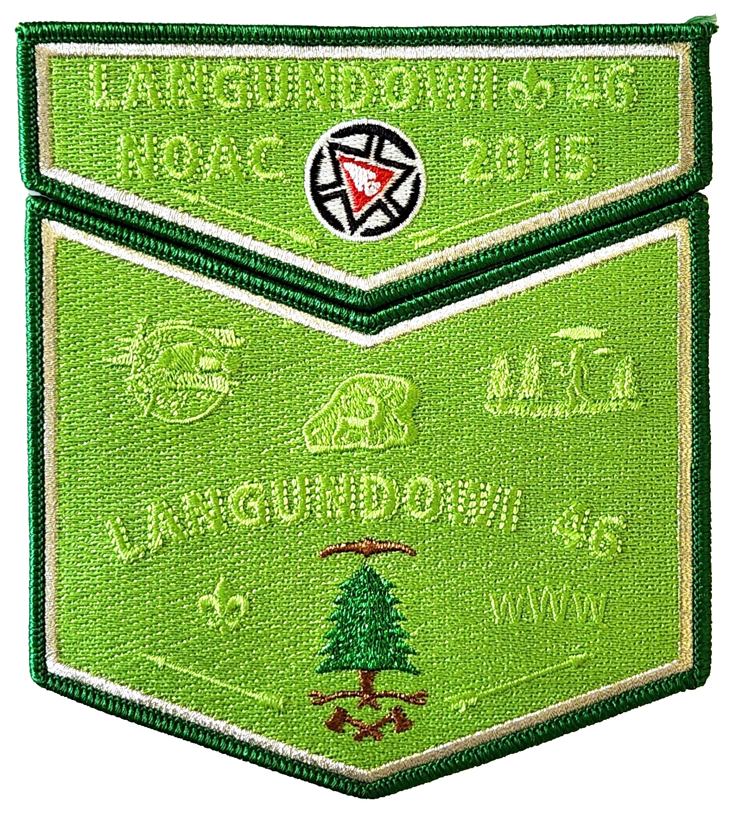 Lodge 46 Langundowi S16 + X8 2015 NOAC Centennial Pocket Flap Patch  OA  BSA