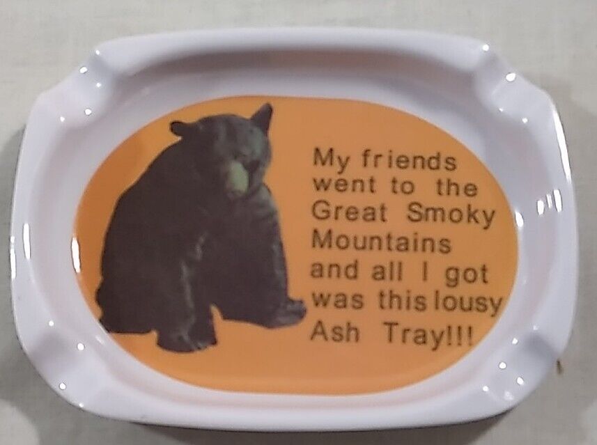 Vintage Great Smoky Mountains Plastic Ash Tray