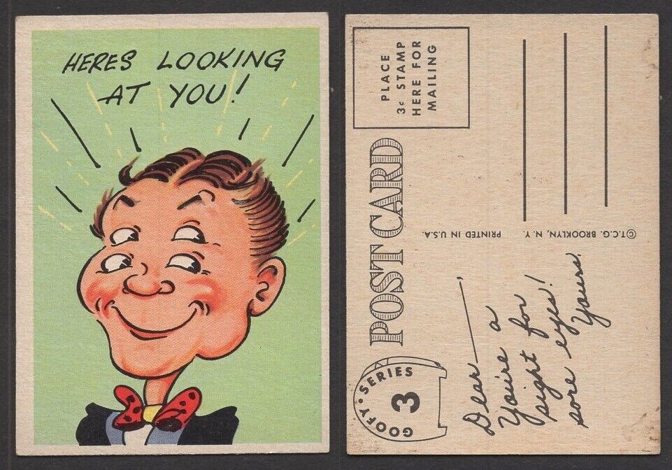 1957 Topps Goofy Series Postcard - #3 Funny Face