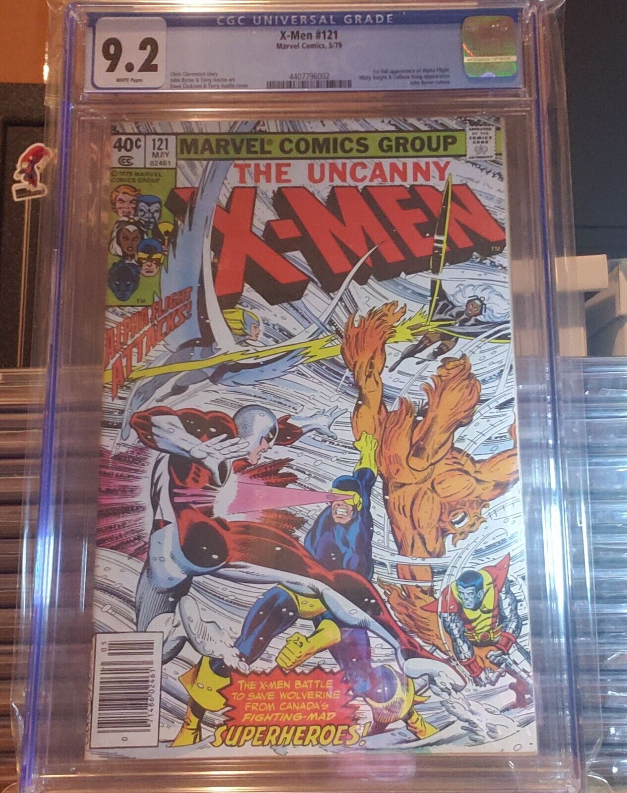 X-Men #121 cgc 9.2 white pages Newsstand 1st full Alpha Flight
