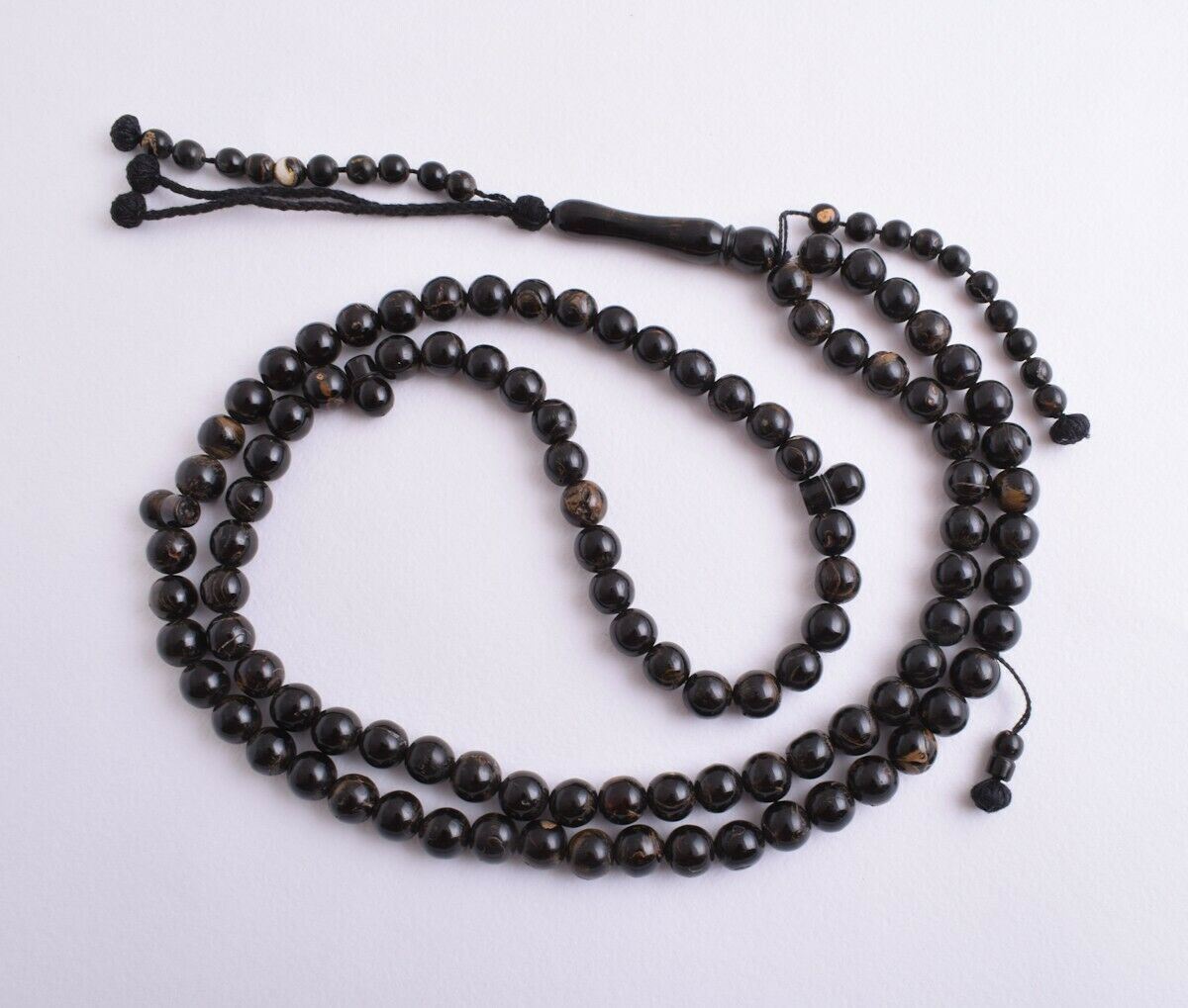 Prayer Beads- Black Coral-Yusr - Islamic - Muslim-Tasbih- سبحة يسر البحر الاحمر