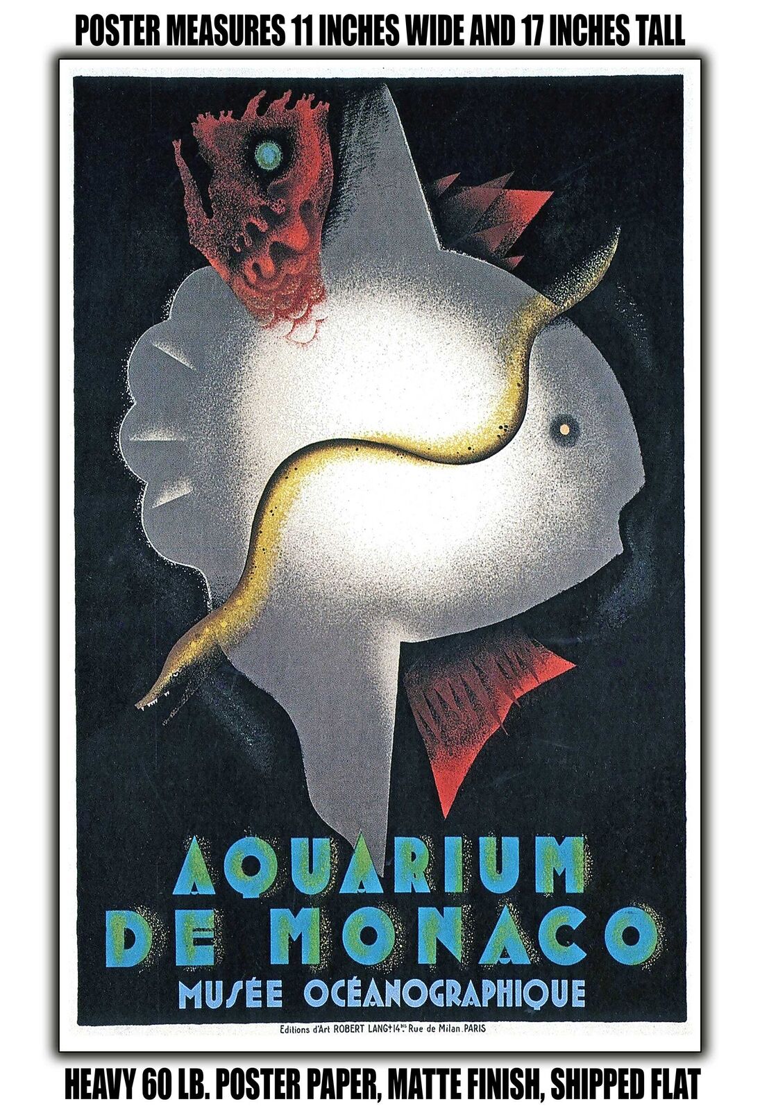 11x17 POSTER - 1926 Monaco Aquarium Oceanographic Museum by Jean Carlu