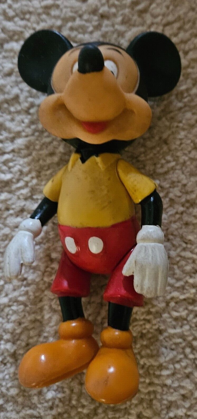 Vintage Mickey Mouse Walt Disney Poseable Jointed Figure 5.5\