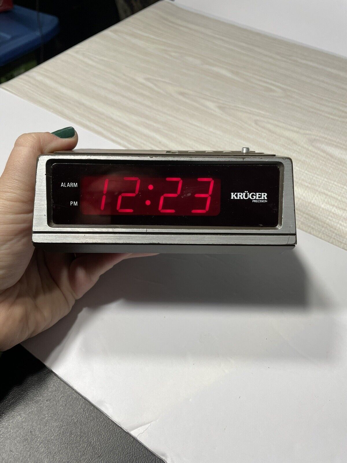 Vintage Kruger Precision Alarm Clock 1980s - Works - READ