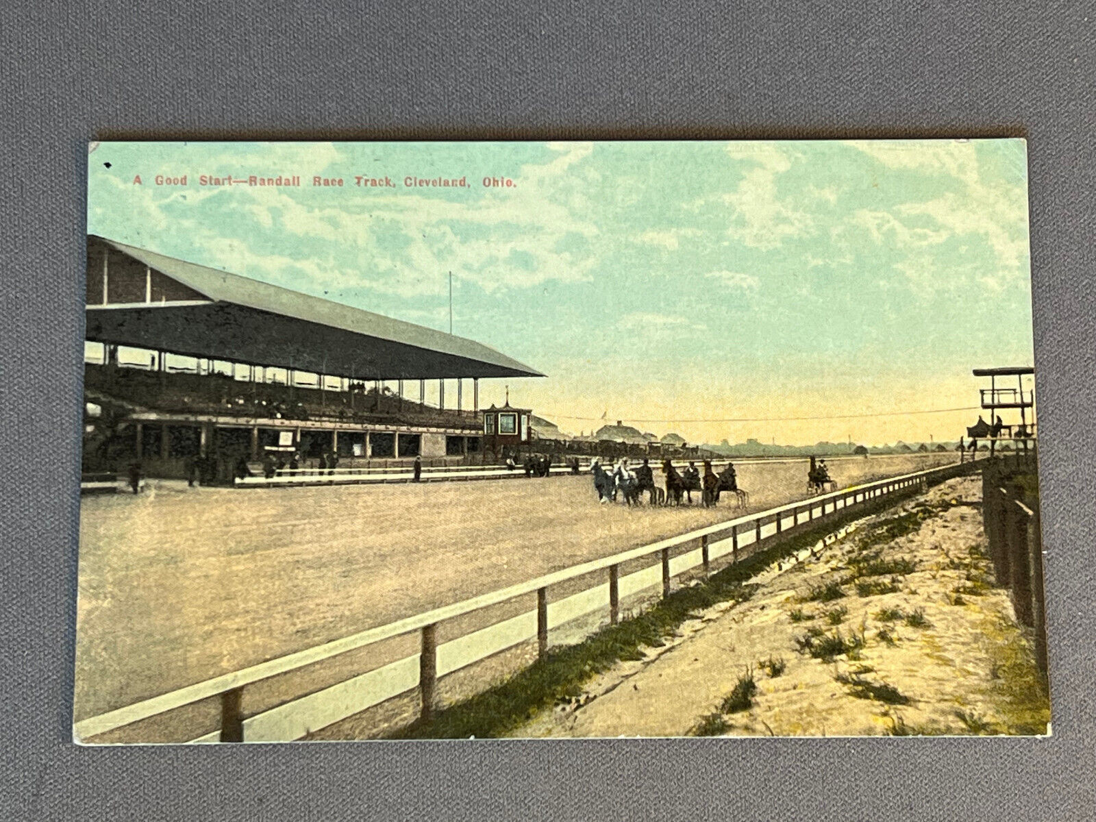 Ohio, OH, Cleveland, Randall Harness Race Track, Horses, Good Start, PM 1910