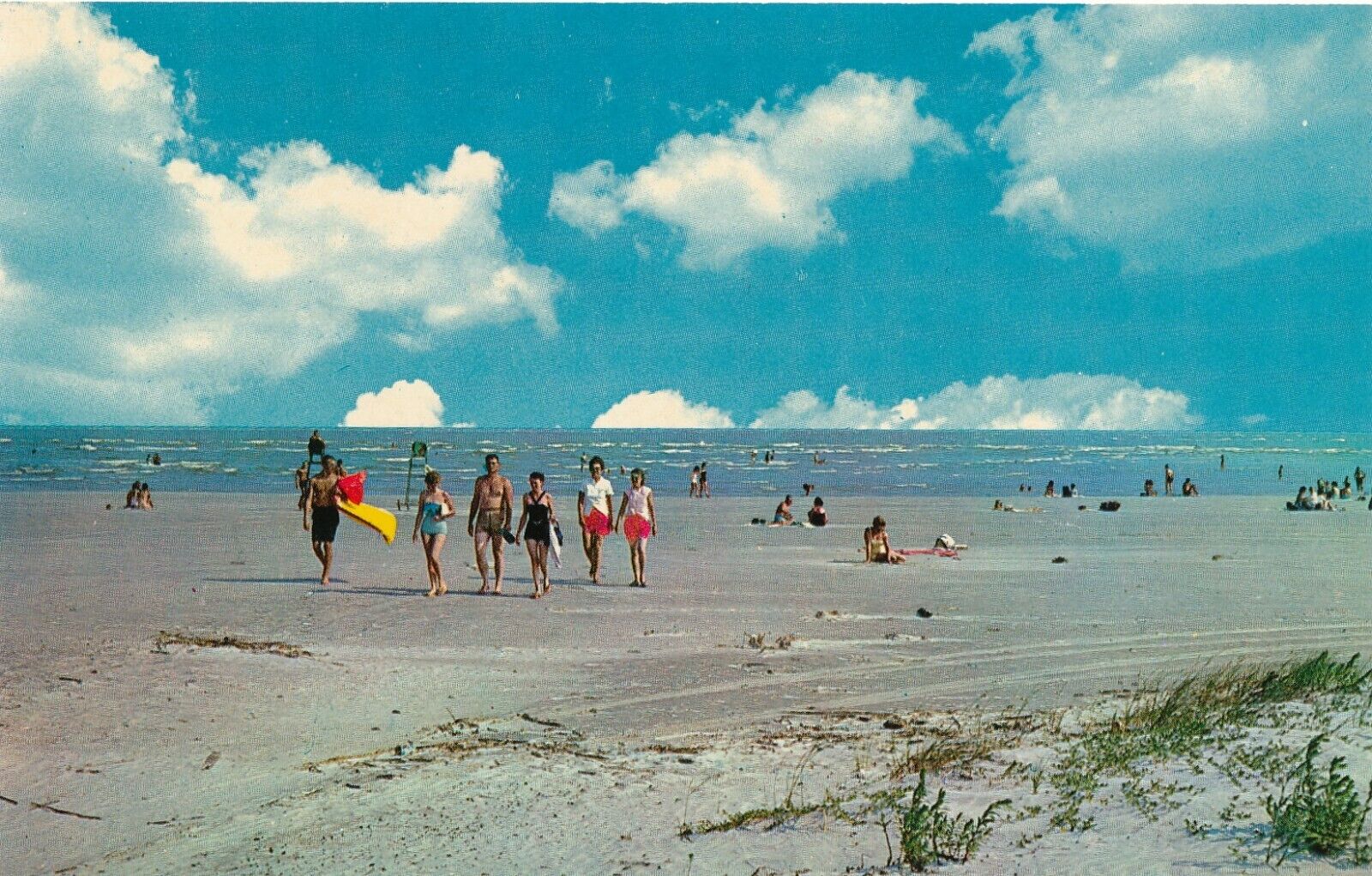 Beautiful East Beach at St. Simons Island, Georgia GA vintage unposted