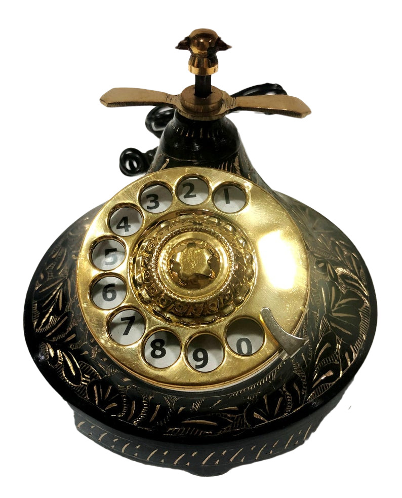Vintage Antique Beautiful Retro Style Rotary Dial Telephone Handmade Decor / Bea