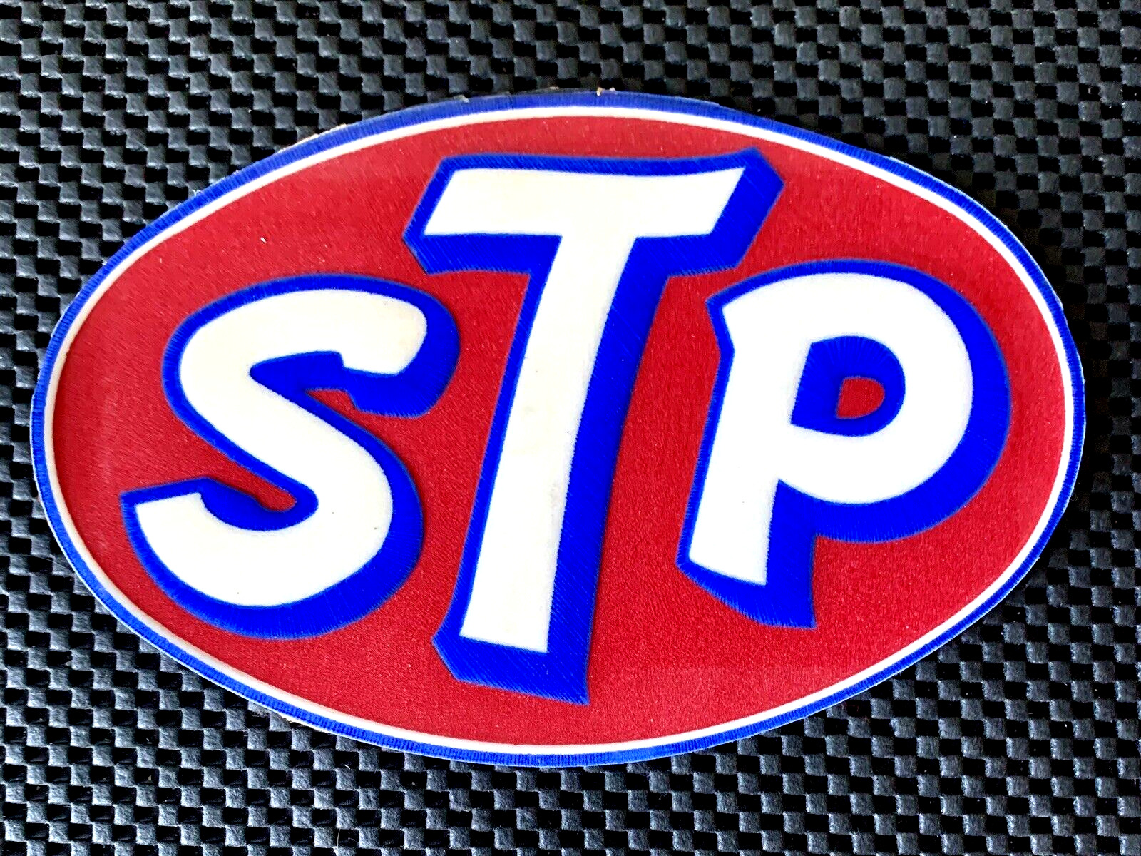 STP FELT LARGE GLUE ON PATCH AUTOMOBILE MOTOR OIL & ADDITIVES 8 1/4 x 5 1/2\