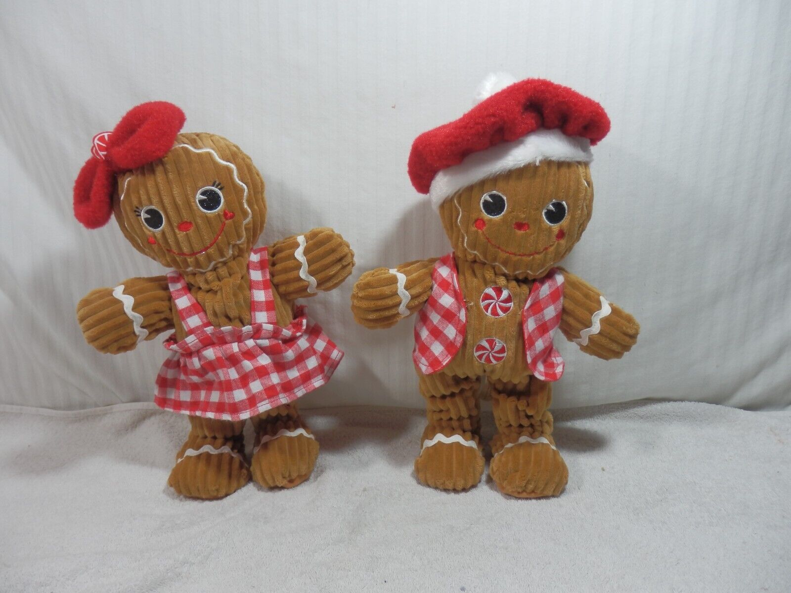 Lot of 2 Merry Brite 13” Animated Singing Gingerbread - Works
