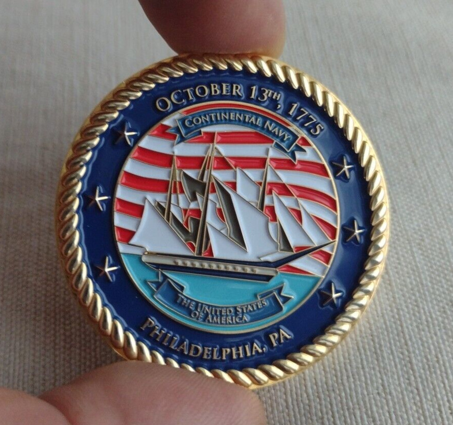 United States Navy Official Commemorative Continental Navy Challenge Coin