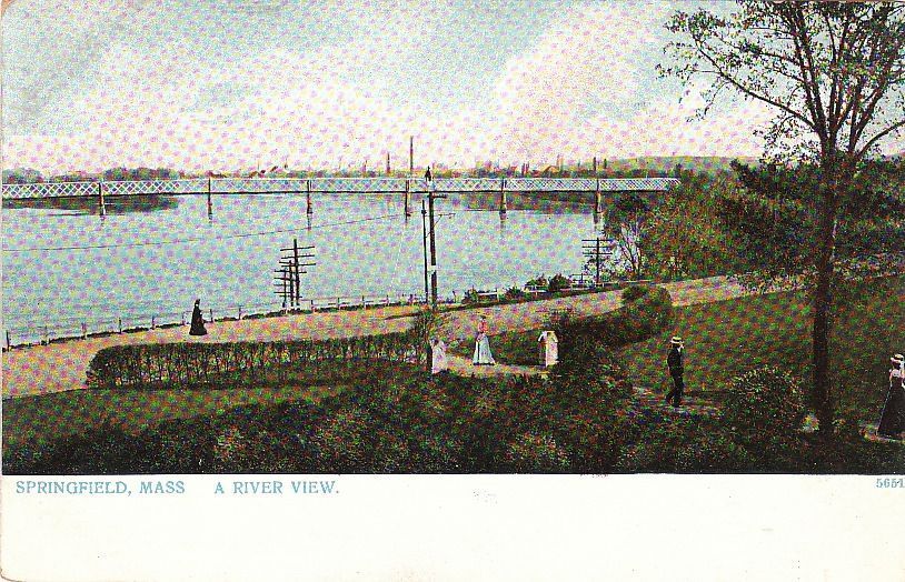  Postcard A River View Springfield MA