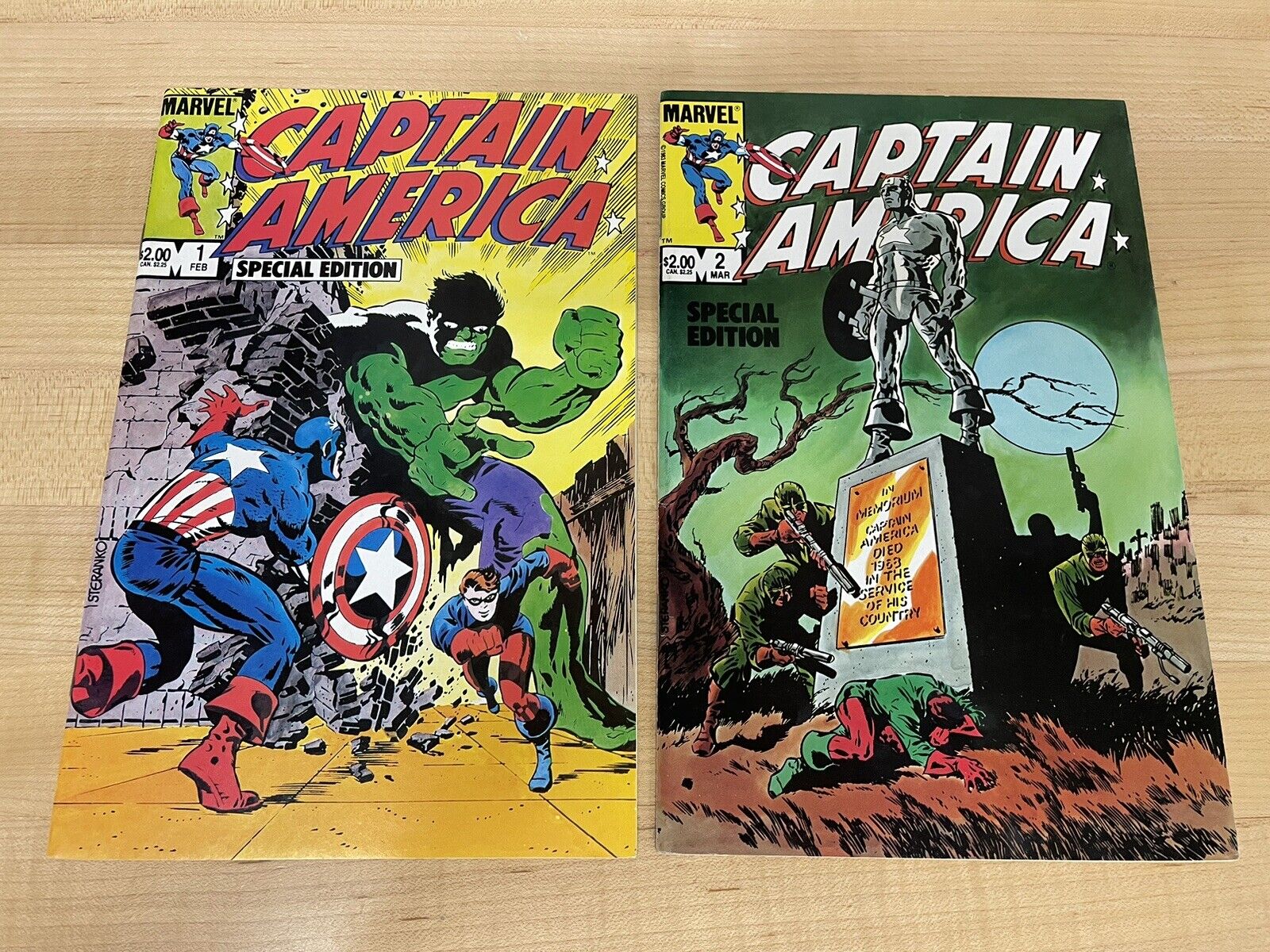 Captain America Special Edition #1 & 2 Set - JIM STERANKO Marvel Comics Vintage