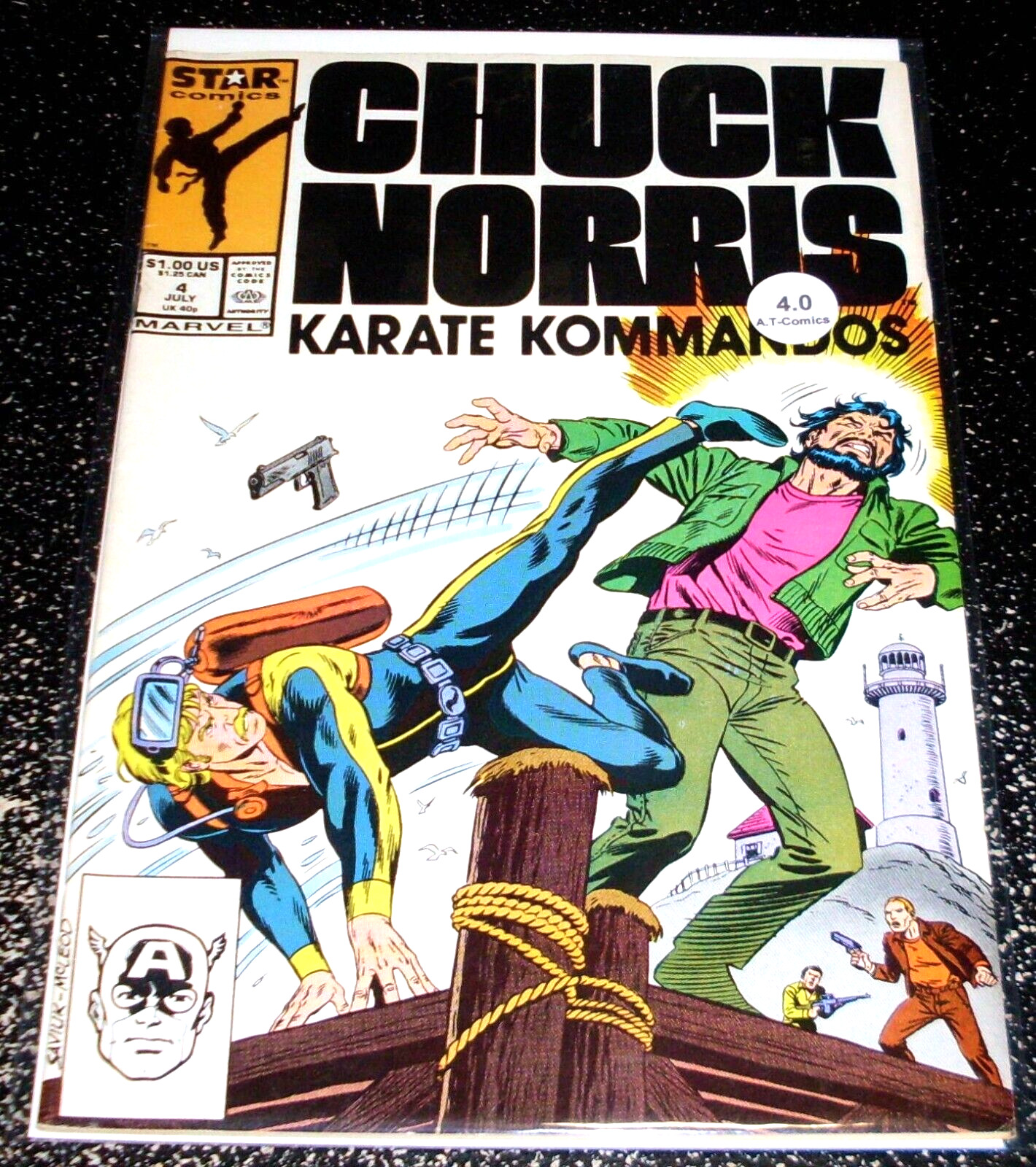 Chuck Norris Karate Kommandos 4  (4.0) 1st Print 1987 Marvel- Flat Rate Shipping