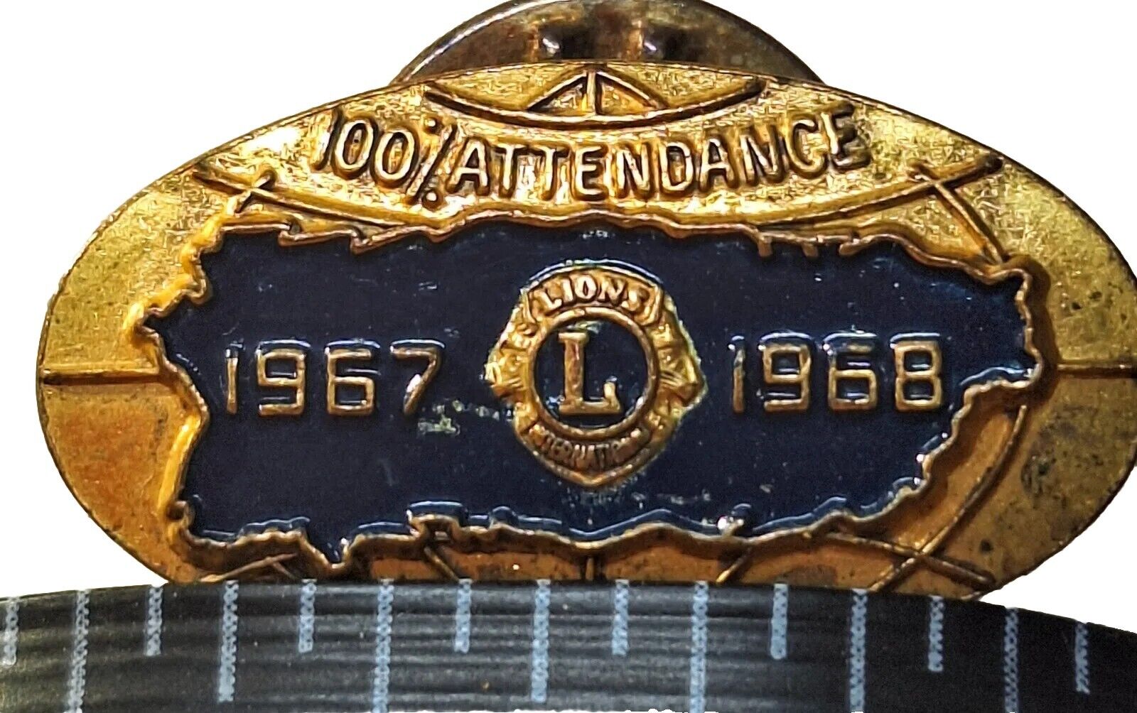 Vintage Lions Club Attendance 1967-1968 Hat Or Lapel Pin