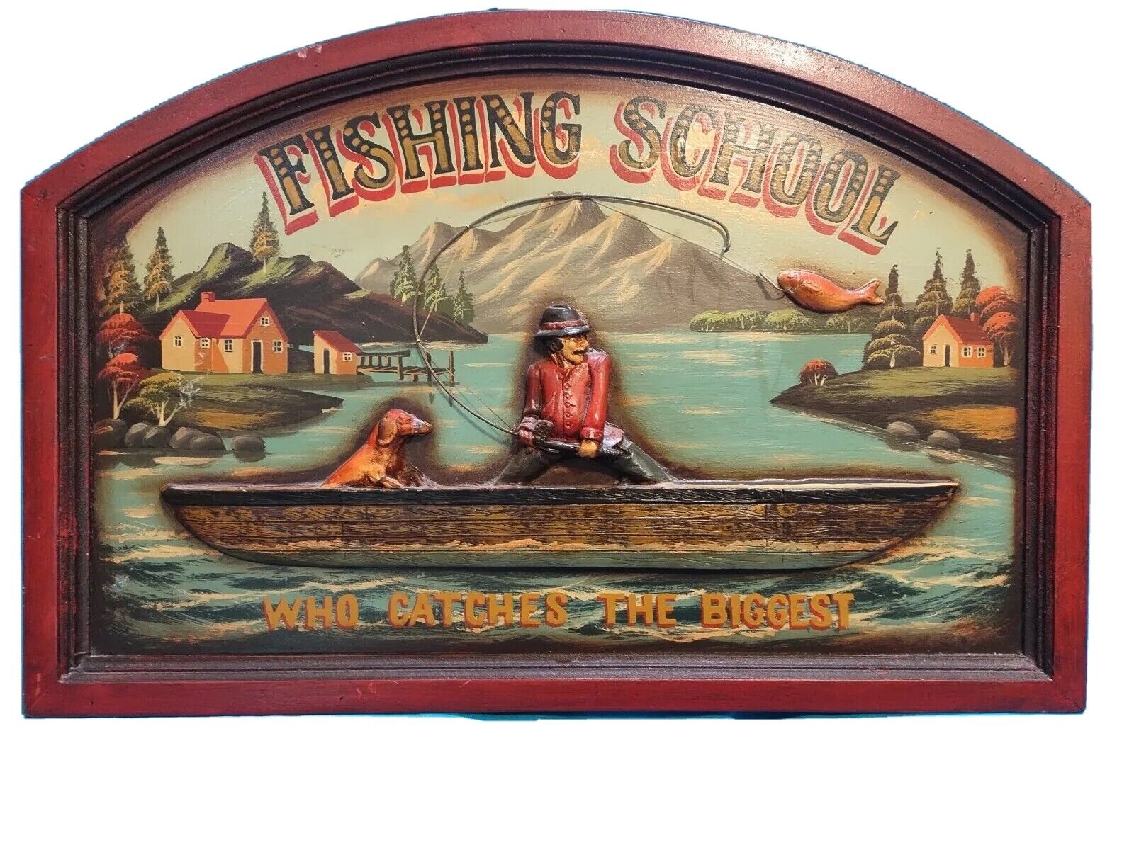 Vintage 3D Fishing School \