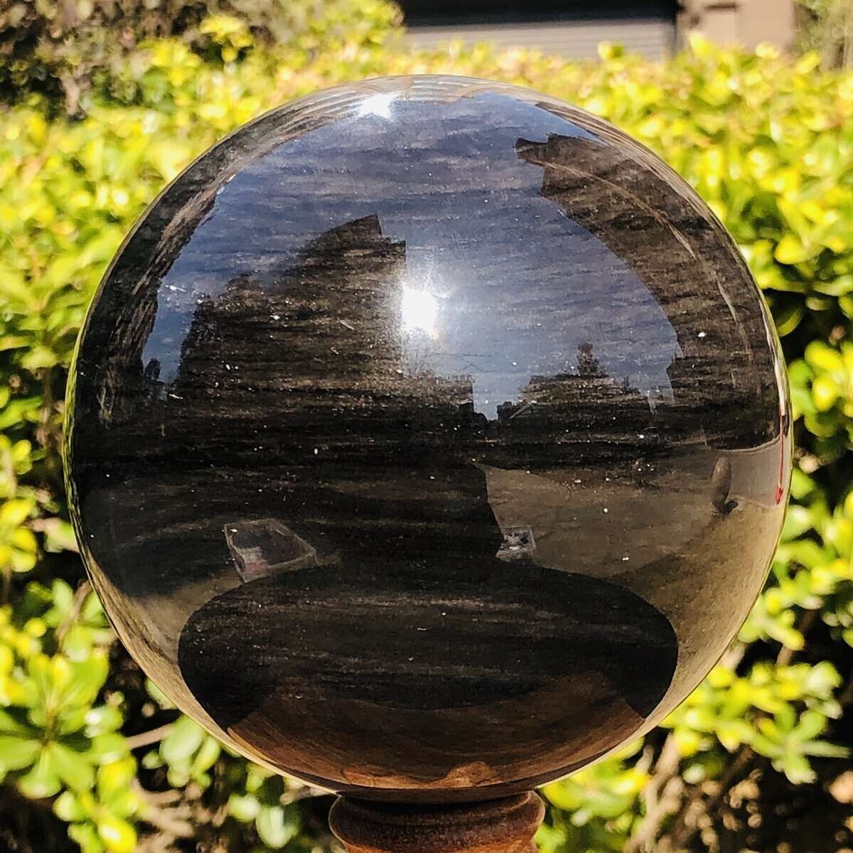 3.82LB TOP Natural Silver Obsidian Sphere Crystal quartz Ball Healing 783