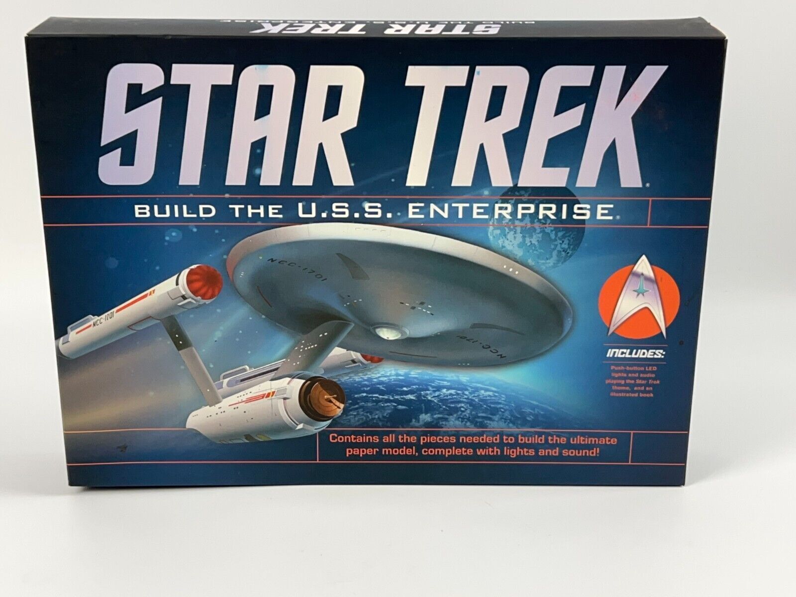 New Star Trek Build The U.S.S. Enterprise Detailed Paper Model Lights Complete