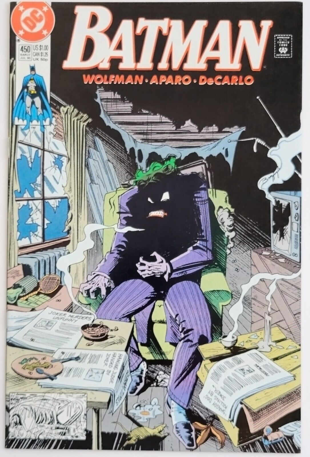 Batman #450 (1990) Vintage Key Comic, 1st Appearance of Curtis Base; Joker Story