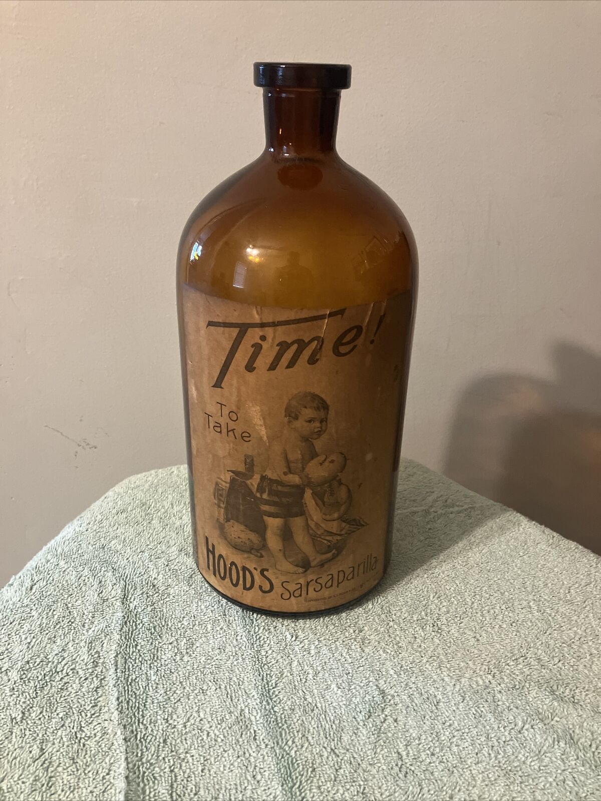 Vintage Antique Hood’s Sarsaparilla Bottle Brown Jug