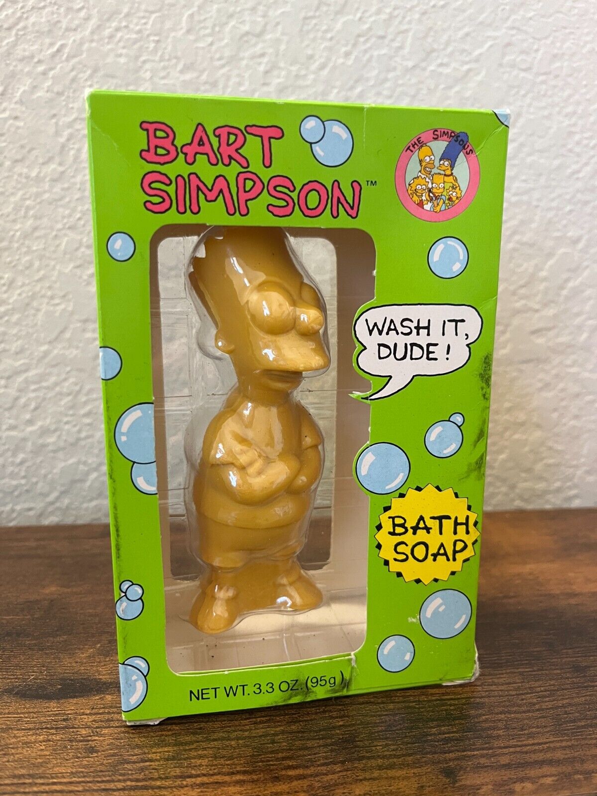Vintage 1990 Bart Simson 3D Bath Soap Wash it Dude The Simpsons NEW