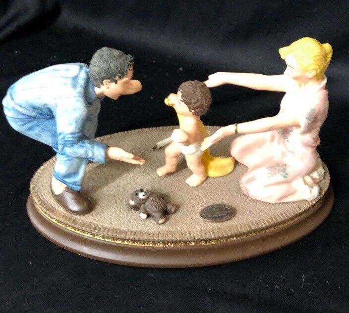 LIMITED EDITION Norman Rockwell Gallery Family Album Baby's First Steps Figurine