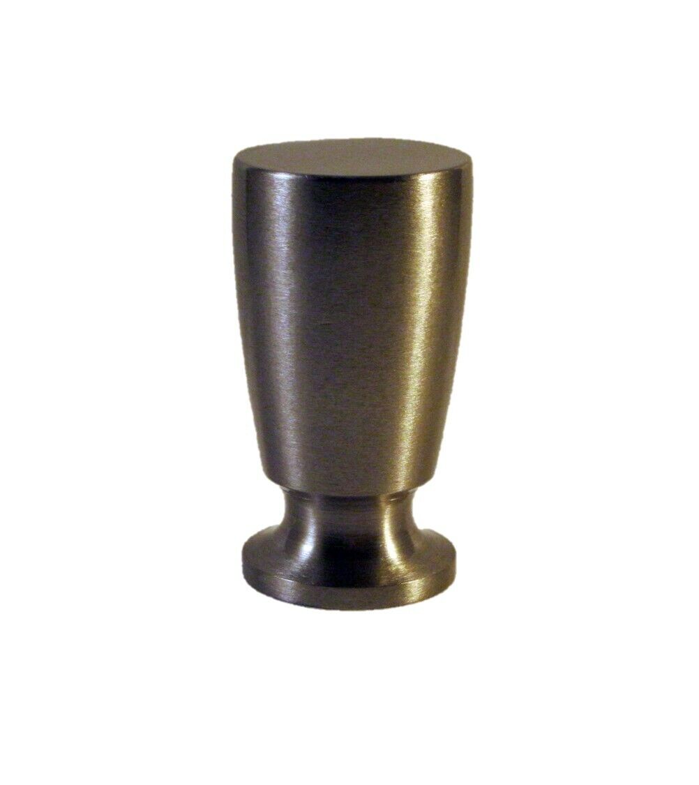 Lamp Finial-Solid Machined Brass TAPERED TOP HAT-Sat. Nickel-Detailed and Heavy