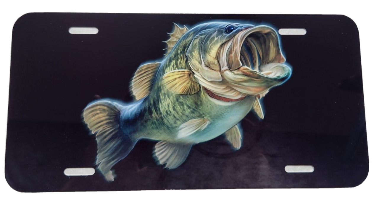 License Plate - Freshwater Gamefish - Bass - Fishing