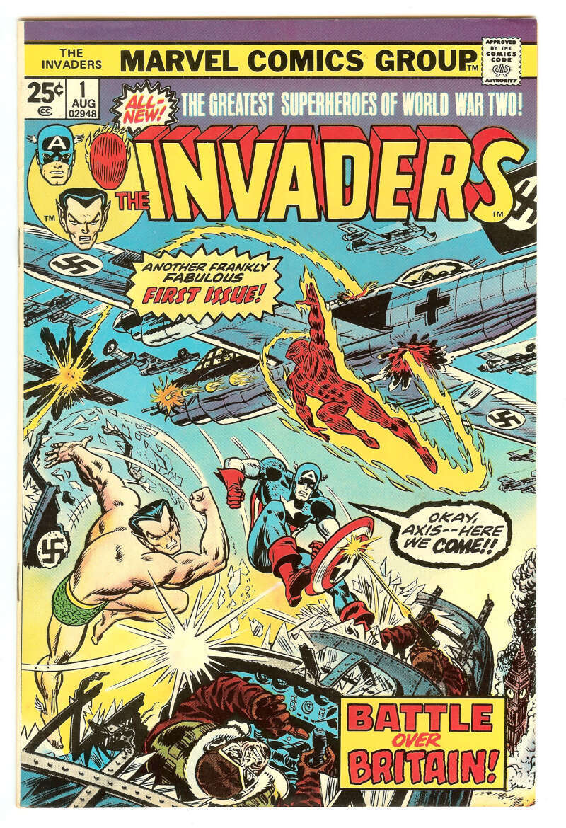 INVADERS #1 7.5 // 1ST TEAM APPEARANCE OF THE INVADERS II MARVEL COMICS 1975