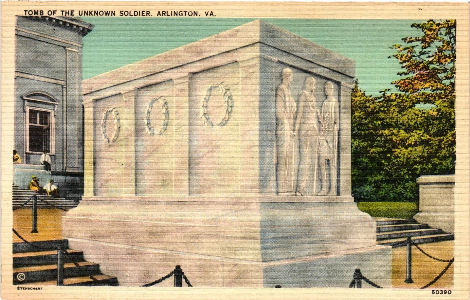 Vintage Postcard- TOMB OF THE UNKNOWN SOLDIER, ARLINGTON, VA. Early 1900s