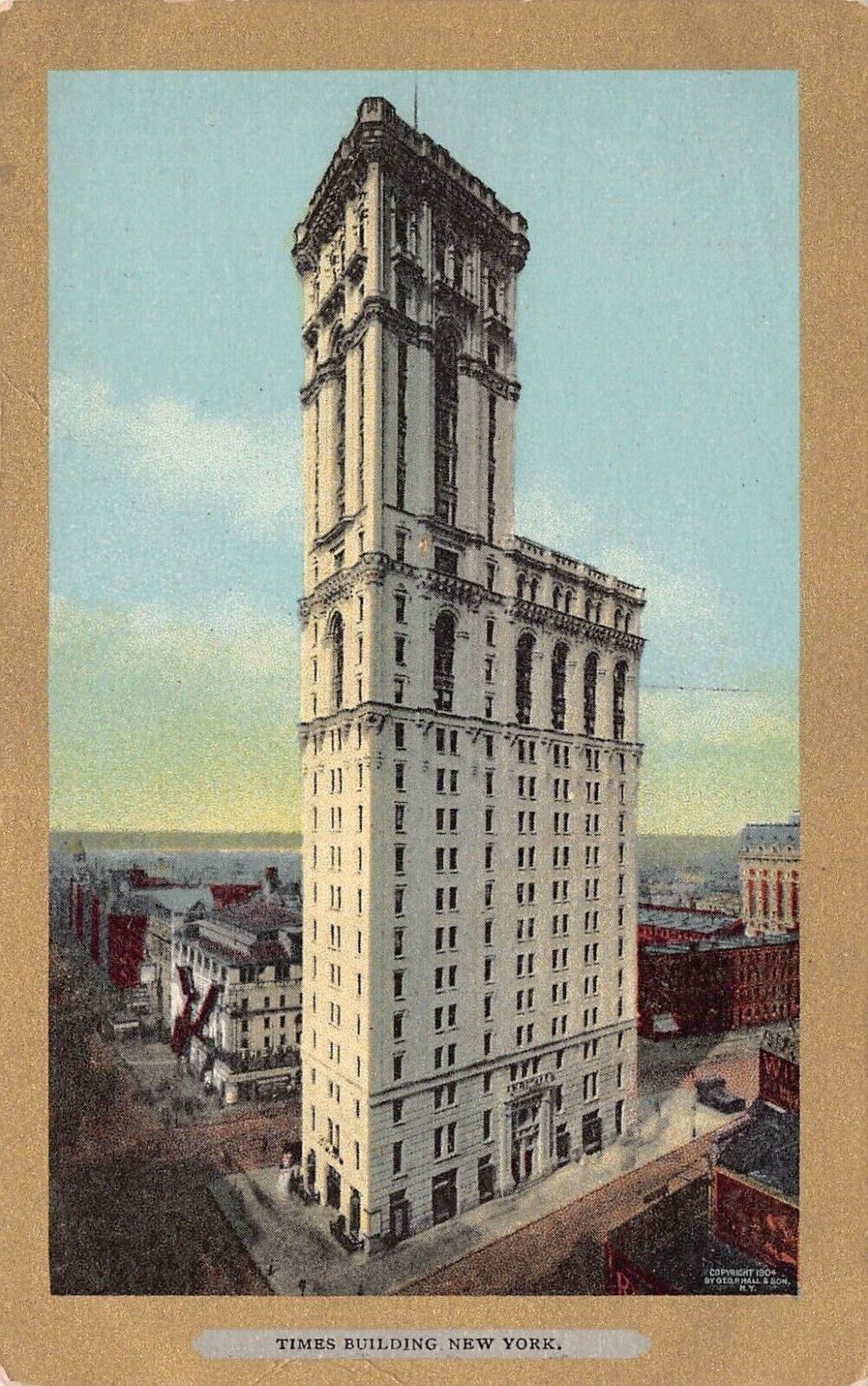 The New York Times Building, Manhattan, New York City, Very Early Postcard
