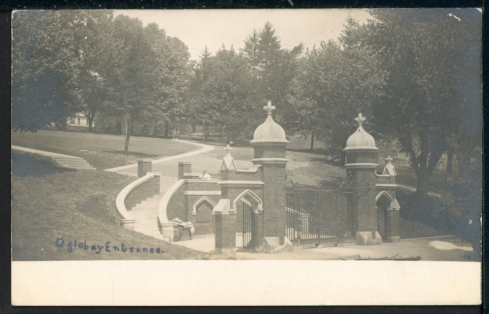 1913 RPPC Oglebay Park Entrance Wheeling West Virginia Historic Vintage Postcard