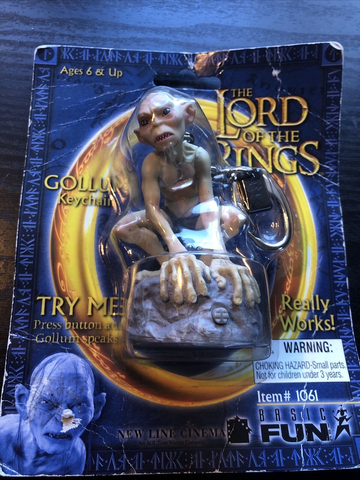 Original Package Gollum Keychain Lord Of The Rings