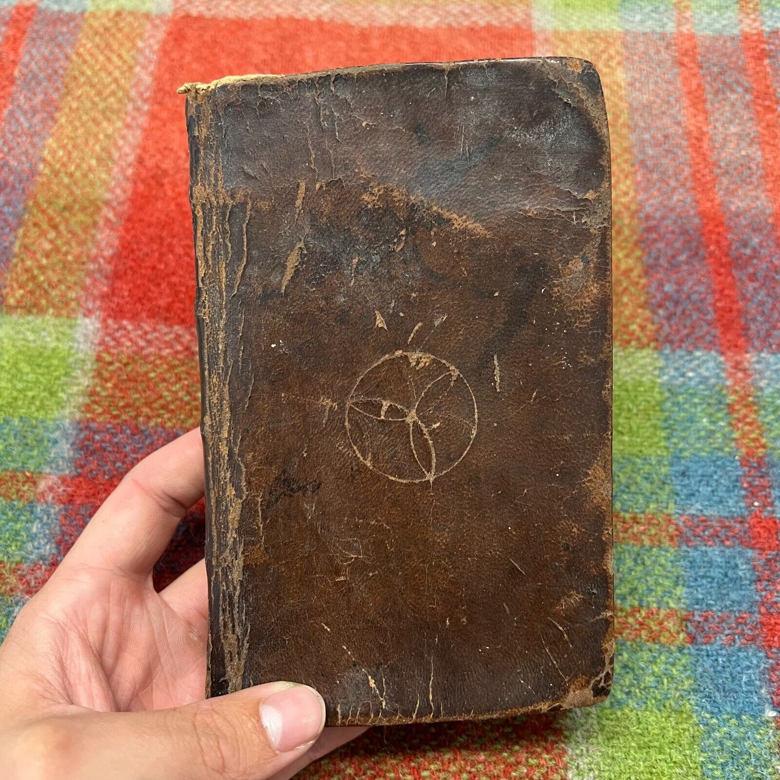Antique 1840s Quaker Book John Fothergills Journal Leather Religious Book
