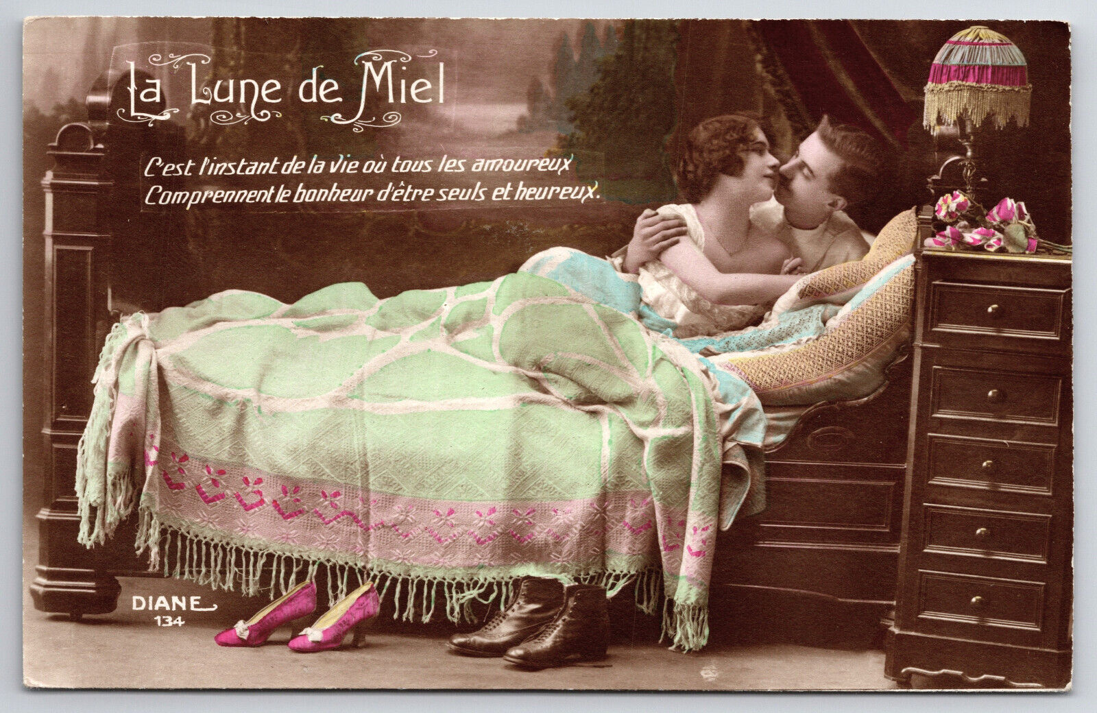 Vintage C1910 French Romantic Postcard \