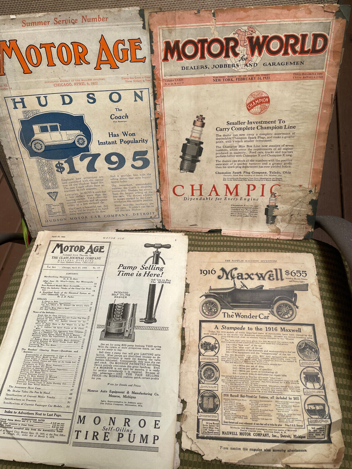 Antique Motor Age Magazine April 1922 and MORE auto images