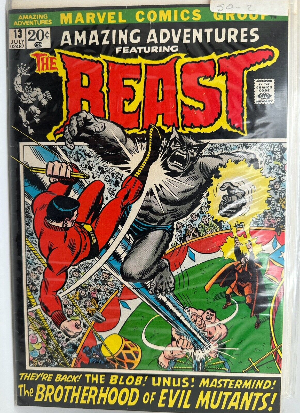 Amazing Adventures #13 featuring the Beast vs Brotherhood of Evil Mutants