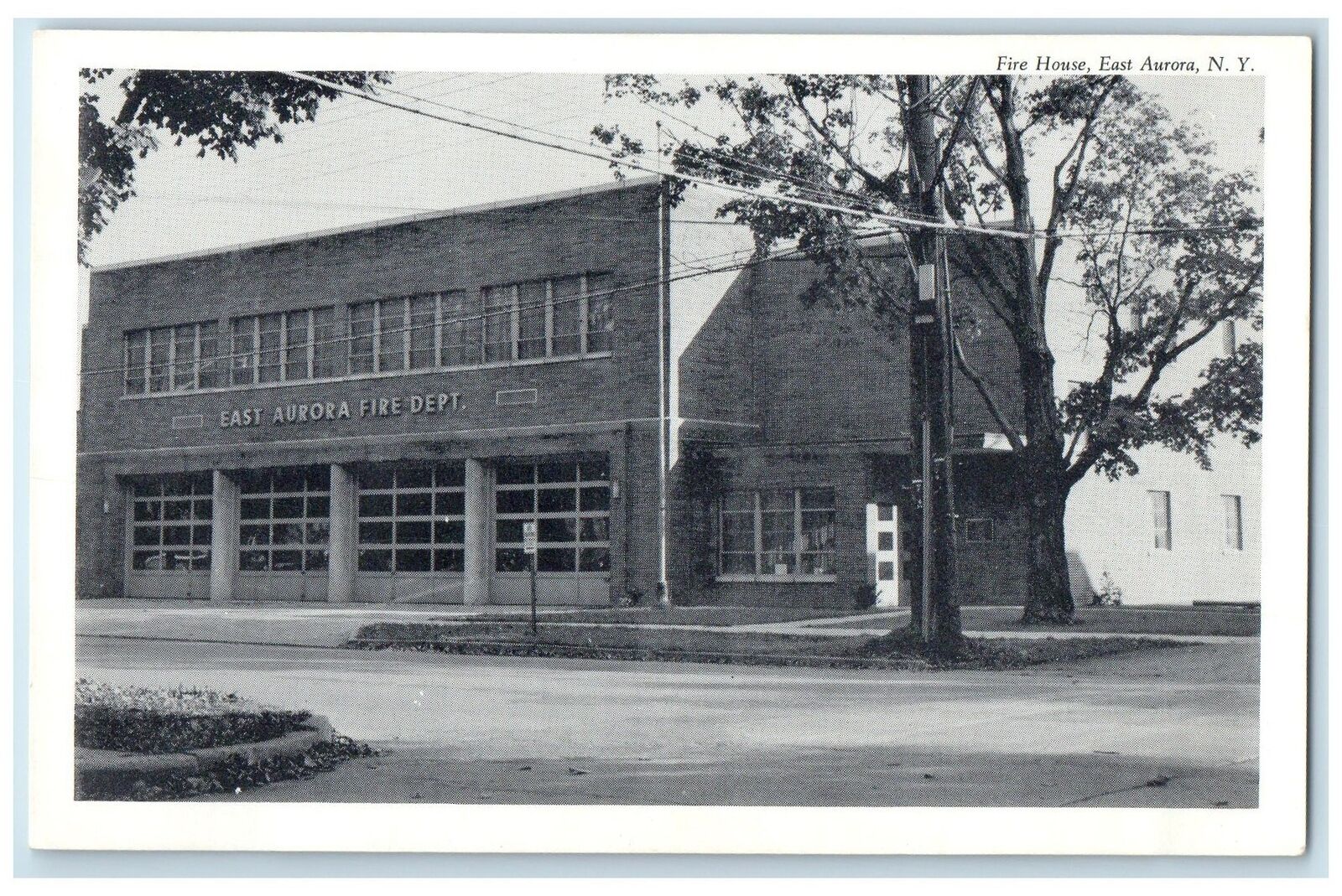 c1950's Fire House Fire Department Building East Aurora New York NY Postcard