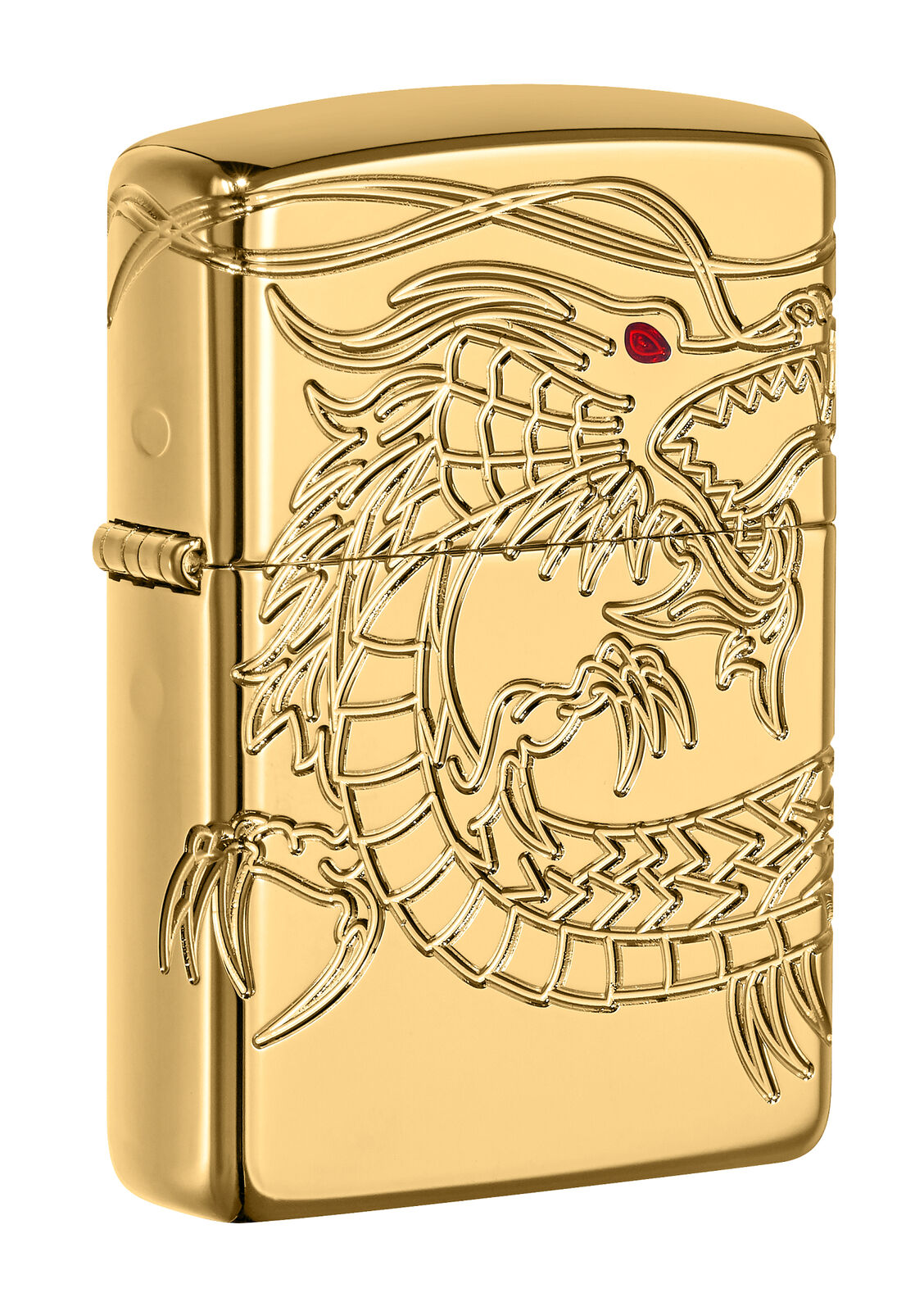 Zippo Armor Gold Plate Asian Dragon Windproof Pocket Lighter, 29265