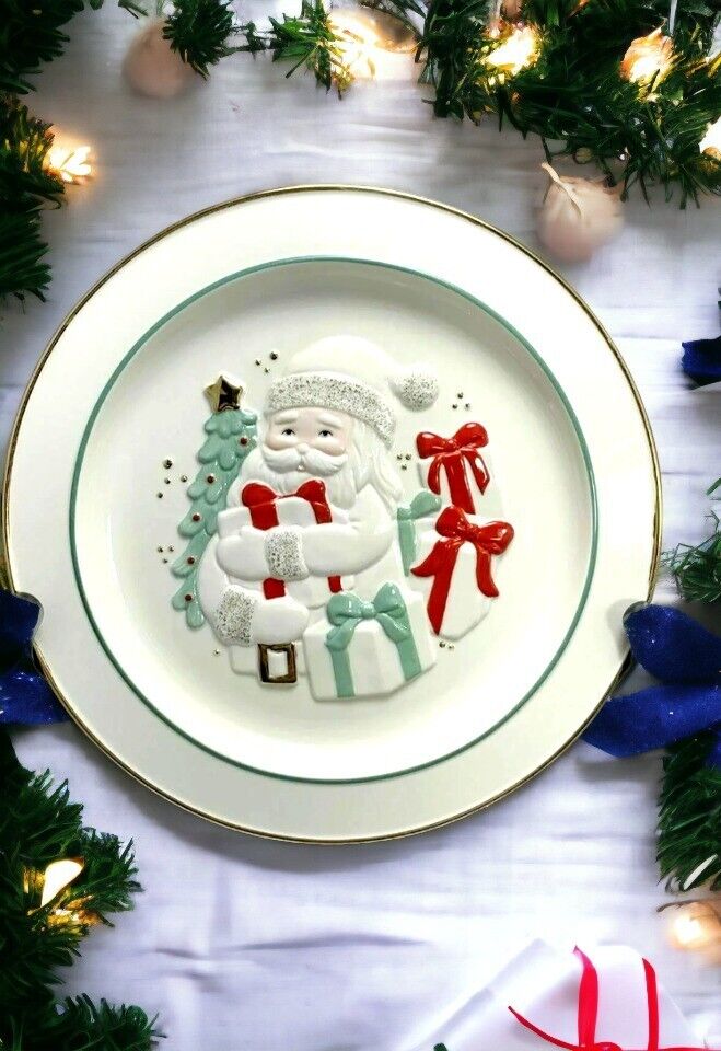 Lenox American by Design Santa\'s Visit Cookies for Santa Plate 