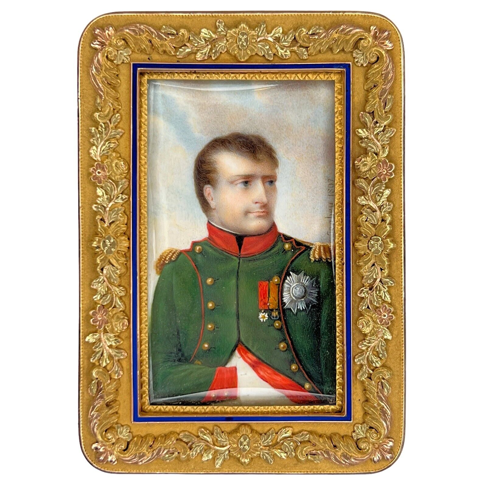 Gold Snuff Box with Napoleon Portrait by Jean-Baptiste Isabey (1767–1855)