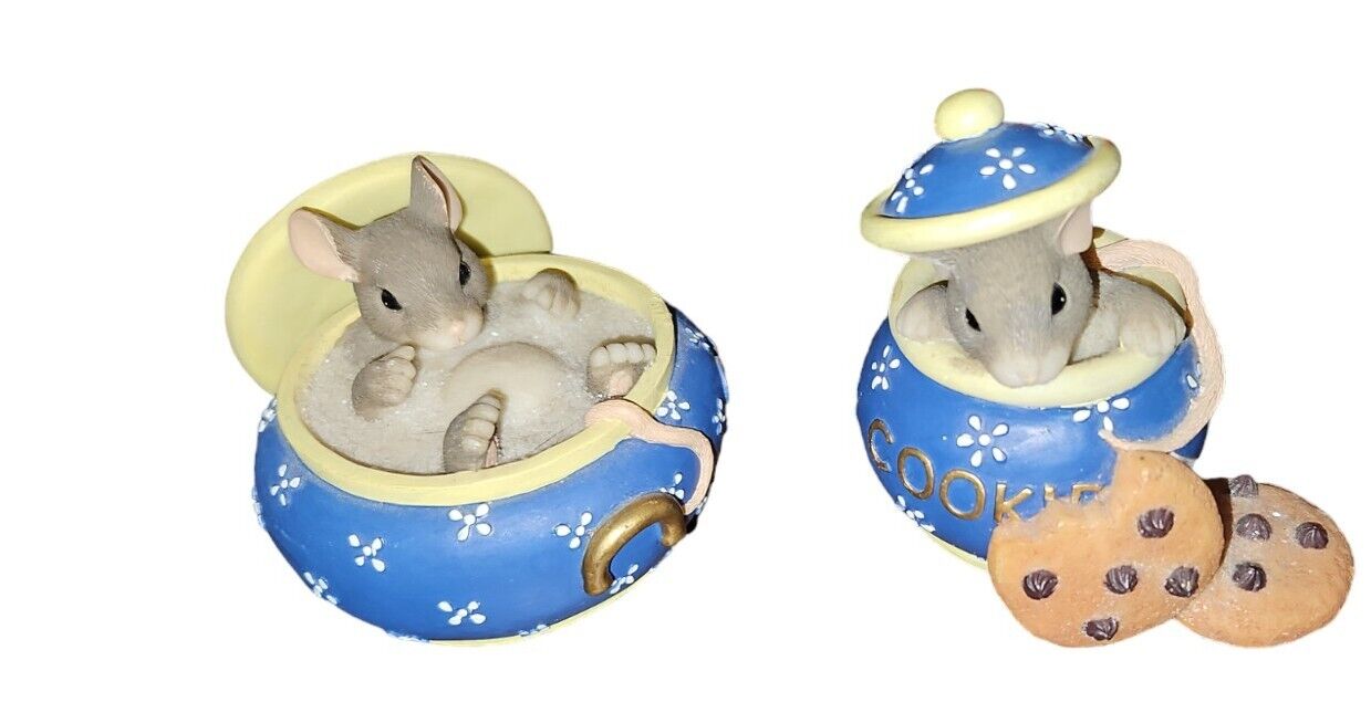 Charming Tails Hi Cookie You Couldn't Be Sweeter Fitz and Floyd Mice Set of 2