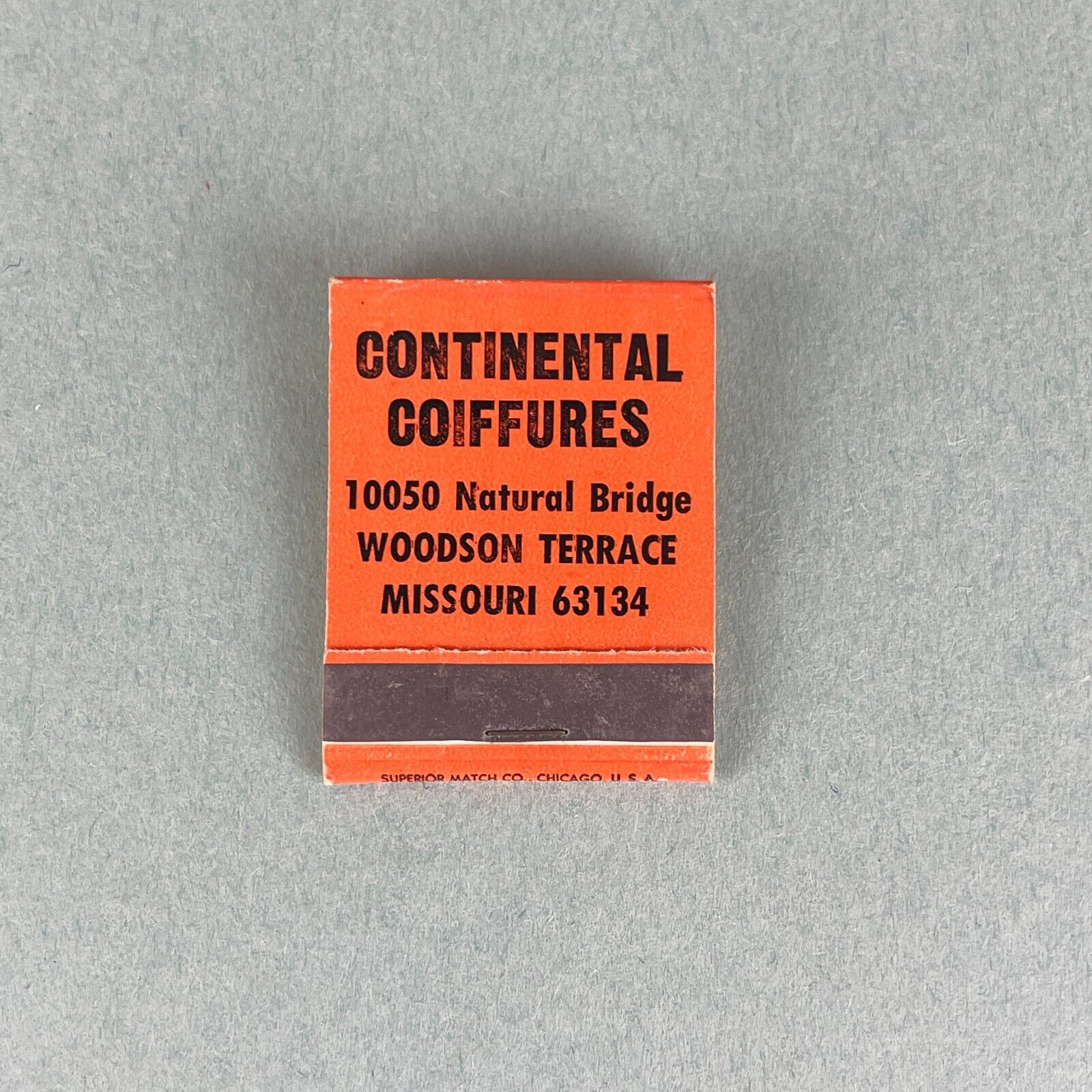 Continental Coiffures Vintage Matchbook w/ Matches - Front Strike - Unstruck