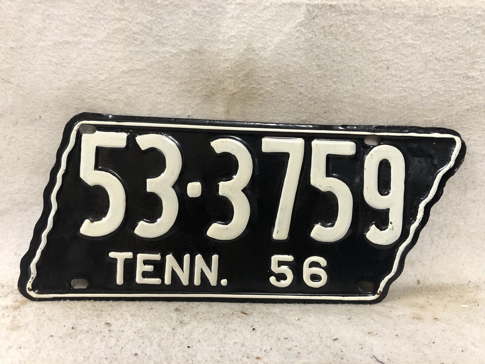Vintage 1956 Tennessee License Plate ~ Repaint