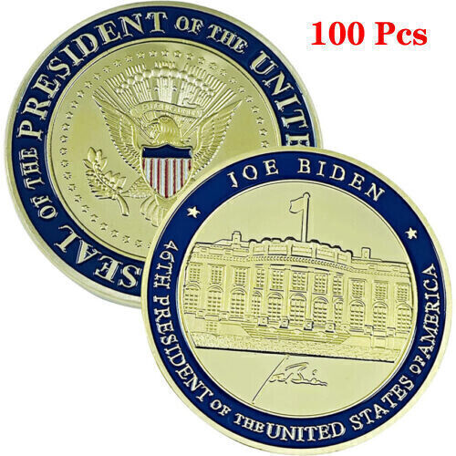 100pcs Challenge Collectibles The 46th President Joe Biden Coin United States