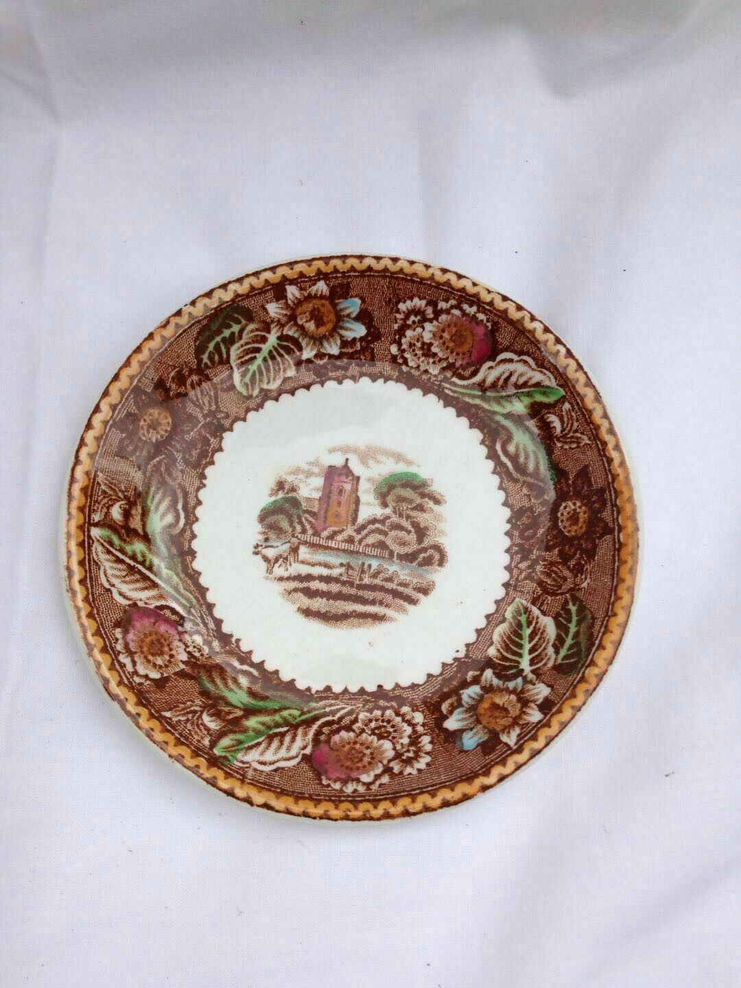 Antique England Pottery Plate Wood & Sons 1950s