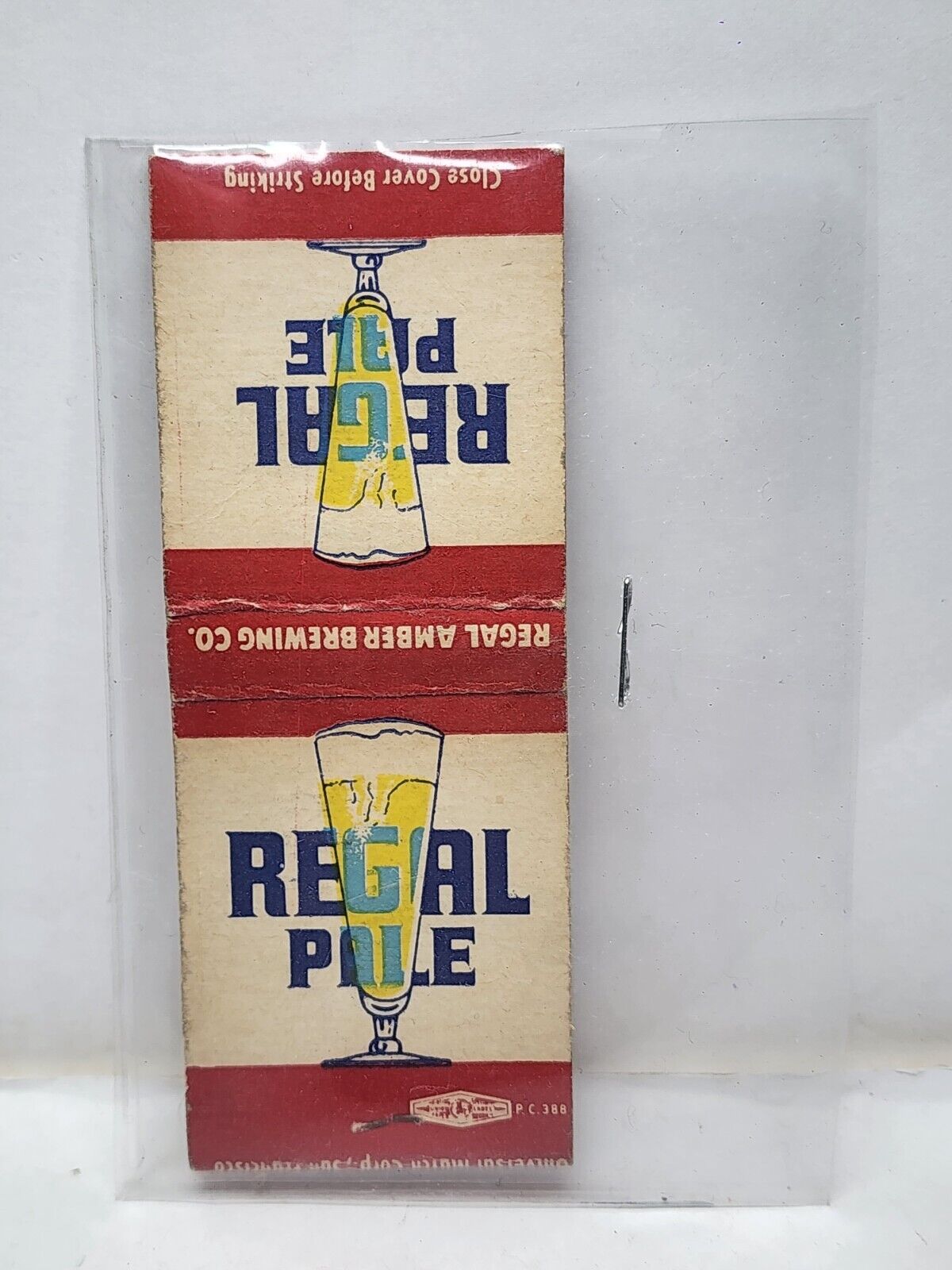 Vintage Matchbook Cover - REGAL PALE Amber Brewing Co. Beer Ale Alcohol Drinks