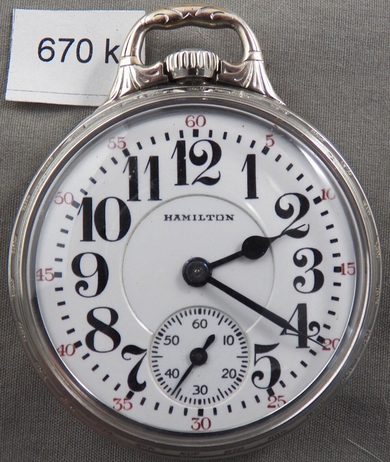 Antique Hamilton 23 Jewel, Model 950 Railroad Pocket Watch