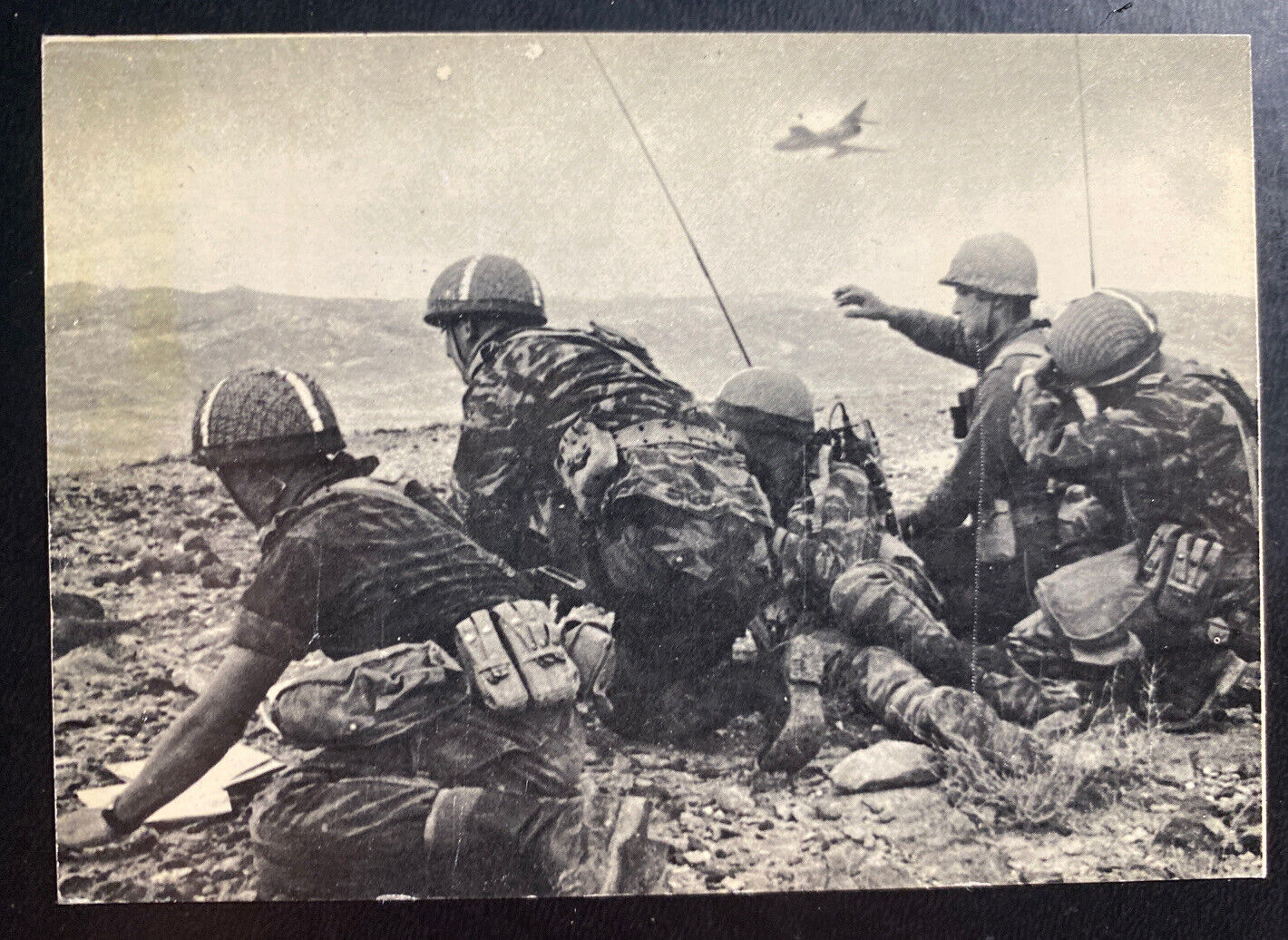 Mint Israel Real Picture Postcard RPPC 6 Days War 1967 Soldiers Tactics