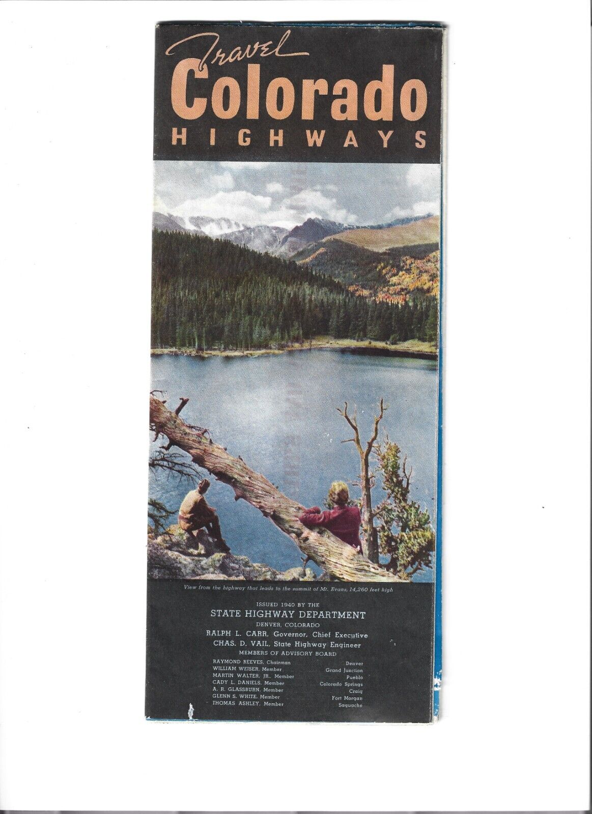 Vintage 1940 Colorado Official Road Map – State Highway Department